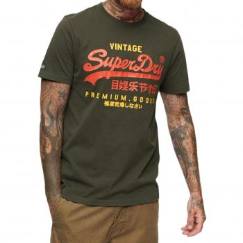 Superdry Maglietta A Maniche Corte Classic Vintage Logo Heritage Washed Black S