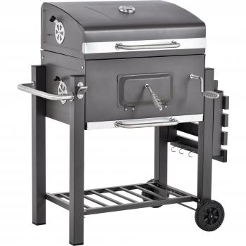 Outsunny Charcoal Grill BBQ with Built-in Thermometer