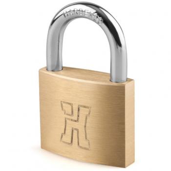 Lucchetto in ottone con maniglia ad arco lungo 25mm