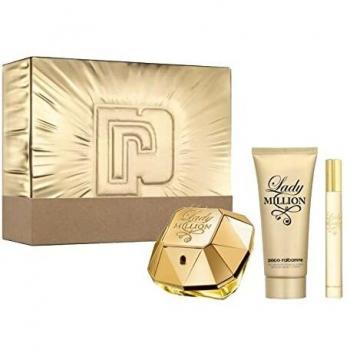 LADY MILLION Set de regalo EDP 80 ml + Crema corporal 100 ml + Mini EDP 10 ml