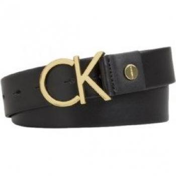 CK Calvin Klein Ledergürtel mit Label-Applikation, Größe 75 - women - Black - 75