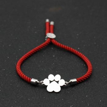 Adjustable Bear Paw Charm Bracelet