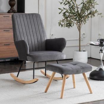 Sedia Dondolo Legno‑Gomma 97 cm “Stabile Relax”