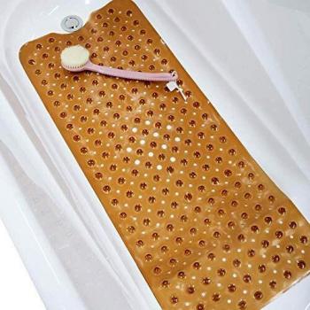Wimaha Tappetini da Bagno Extra Lunghi, tappetini da Doccia Tappetini Antiscivolo da Bagno in ciottoli Antiscivolo con Ventosa per Bagno, Lavabili in Lavatrice, 100 x 40 cm