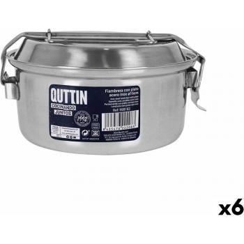Quttin Clear Stainless Steel Lunch Plate Ø 16 x 8.2m (6 Pack)