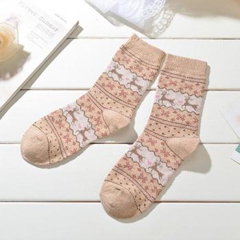 Cozy Snowflake Moose Women's Socks
