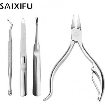 Kit 4 pièces : Pieds, Ciseaux et Pinces pour Cuticules – Soin Manucure BT25