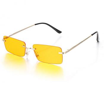 Retro Luxury Women's Rectangle Rimless Sunglasses