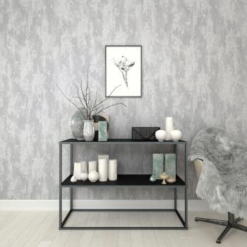 Boutique Silver Shimmer Industrial Wallpaper