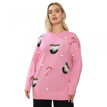 Yours Curve Weihnachtsfreude Jumper