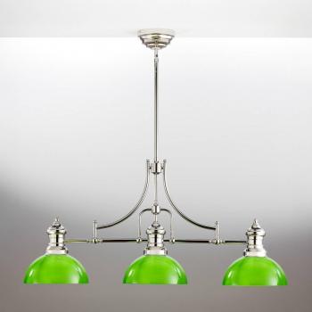 Suspension Lumière Jupiter Platino Verre Éclat Vert