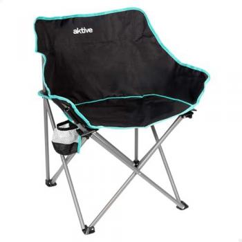 Activa Silla Plegable Camping Negra 50x65x38 cm