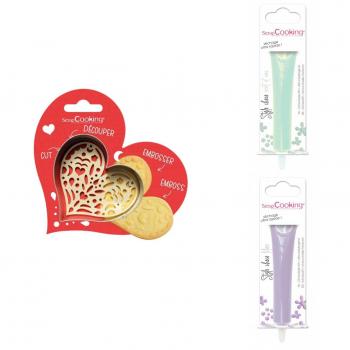 Relieve CardioGalleta + 2 Plumas Chocolate Verde Agua & Lilás