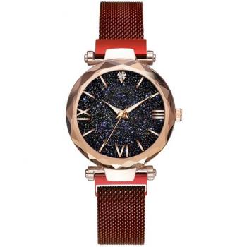 Damen Quarz Armbinde Uhr mit stilvollem Himmel Zifferblatt