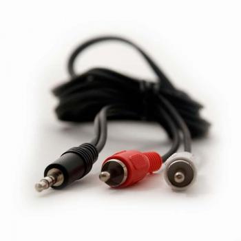 Cable de Sonido Powergreen Pg 3.5 Mm Macho a 2 RCA Macho 3 Metros
