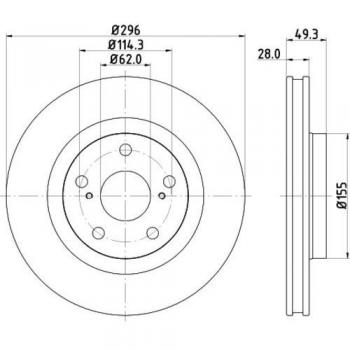 Disco Freno HELLA 8DD 355 118-561 Performance