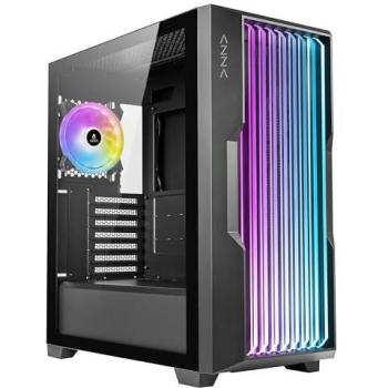 Case PC Azza Guardian ATX Medio RGB con finestra di vetro nero