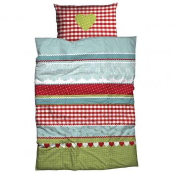 Set Biancheria Casatex Herz‑Karo 200×200 cm, 80×80 cm