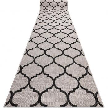 FloorLux 20608 Silver & Black Moroccan Runner