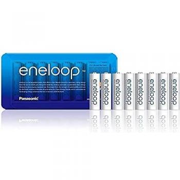 Panasonic eneloop White AA Rechargeable Batteries, Pack of 8