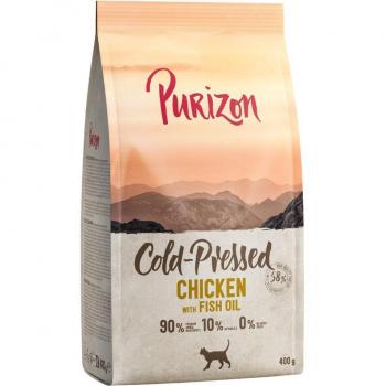 Croquettes Purizon sans céréales 2 x 400 g pour chat à prix spécial ! - Coldpressed poulet, huile de poisson