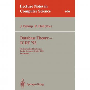 Database Theory - ICDT '92