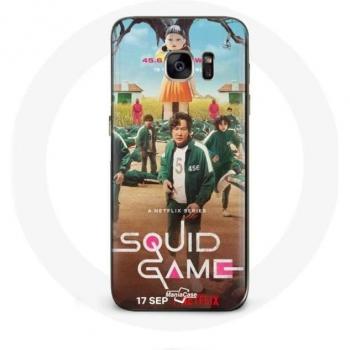 Custodia per Samsung Galaxy S6 Edge Squid Game Giocatori, Soldati e Poupette