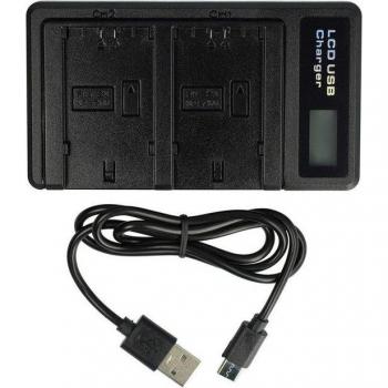 Chargeur Dual USB/Micro‑USB VHbw – Batterie pour Sony Alpha a7R III