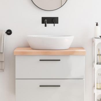 Vidaxl Bathroom Countertop 80x50x(2-6) cm Untreated Solid Wood