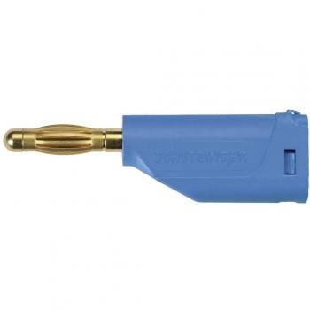 Schuetzinger Blue Spring-Loaded Plug 4mm
