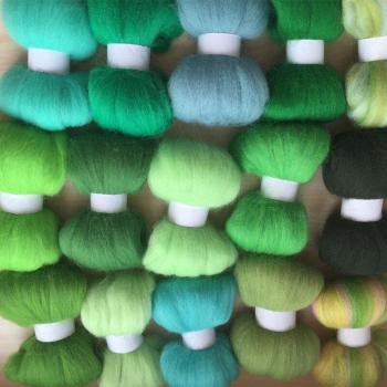 Merinowolle Faser Set in 15 Farben für DIY, 5g/Beutel