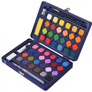 Palette aquarelle CHENYU avec brosse à eau, 12/18/24/36/48 teintes