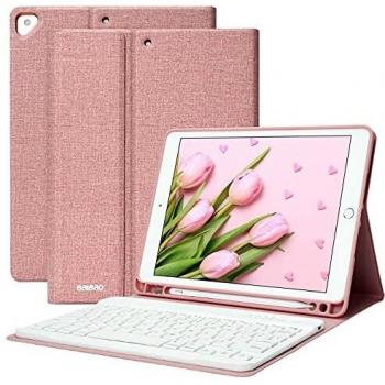 IPad 10.2-inch 7th Generation (2019) Case with Wireless Bluetooth Keyboard and Built-in Pencil Holder