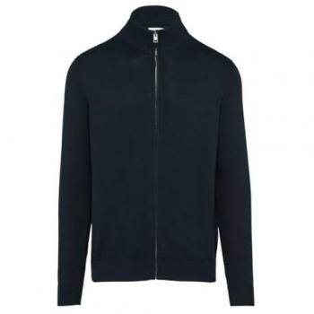 S.Oliver Strickjacke mit Stehkragen und Logo-Detail Rippblende
