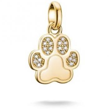 Charm patte dorée à l'or fin, pendentif Thomas Sabo