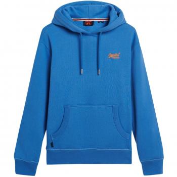 Superdry Hombre Sudadera Capucha Logo Esencial Azul