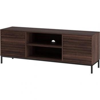 Celine TV Loft24 con 2 ante e 2 vani a giorno in legno di noce