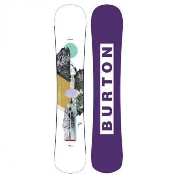Tabla Snowboard Burton Hideaway blanco violeta mujer - 155