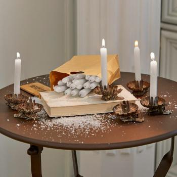 Set di 20 candele Noufa crema (10 cm)