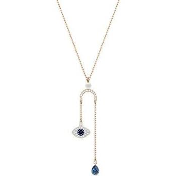 Collana Swarovski Collana A Y Symbolic Evil Eye Multicolore Placcato Oro Rosa