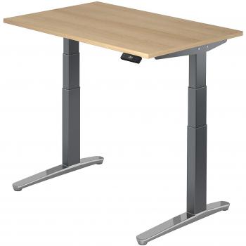 Verstellbarer Schreibtisch 120x80cm Eiche/Graphit