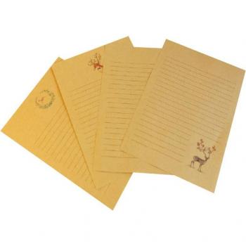 10-Pack Lovely Elk Cartoon Animal Kraft Paper Letter Cards