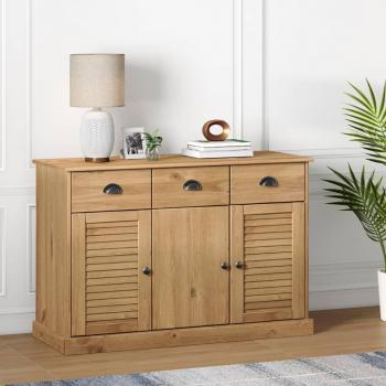 VIGO Sideboard with Drawers 113x40x75 cm Solid Wood Pine vidaXL