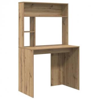 Artisan Oak Desk with Shelf – VidaXL 91x50x149 cm Engineered Wood