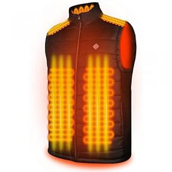 Chaleco Calefactable para Hombre y Mujer - Chaleco Ligero USB con Doble Control de Temperatura para Moto, Caza y Ciclismo