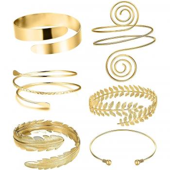 6 Puños de Brazo con Pulseras (Oro)
