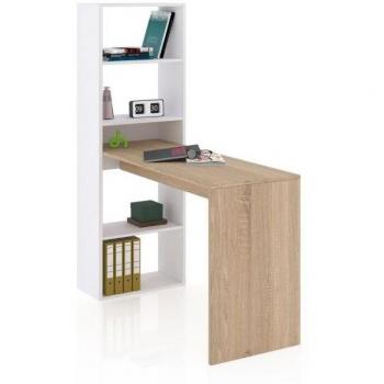 Duehome Cosmic Desk – Estantería Blanca y Roble