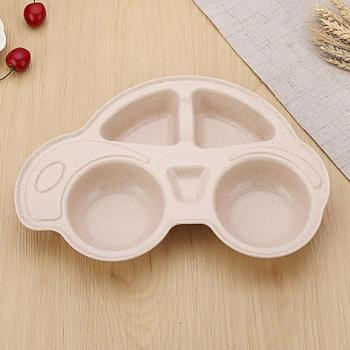 Cute Car Wheat Straw Children's Dinner Plate