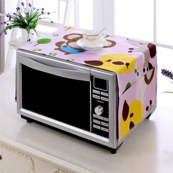 Cotton & Linen Microwave Oven Dust Cover with 4 Storage Bags