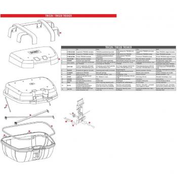 Couverture Givi en Aluminium Noir pour Valise Moto TRK52B Z2211NR